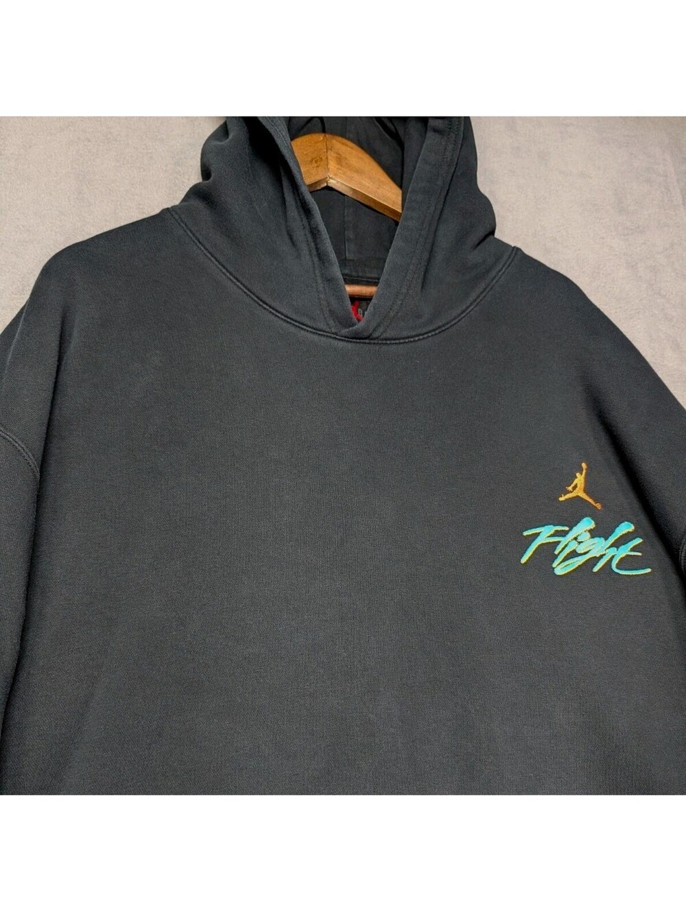 Jordan Mens 3XL Black Flight Hoodie Jumpman Embroidered Pullover Sweatshirt